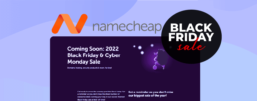 Namecheap Black Friday Sale