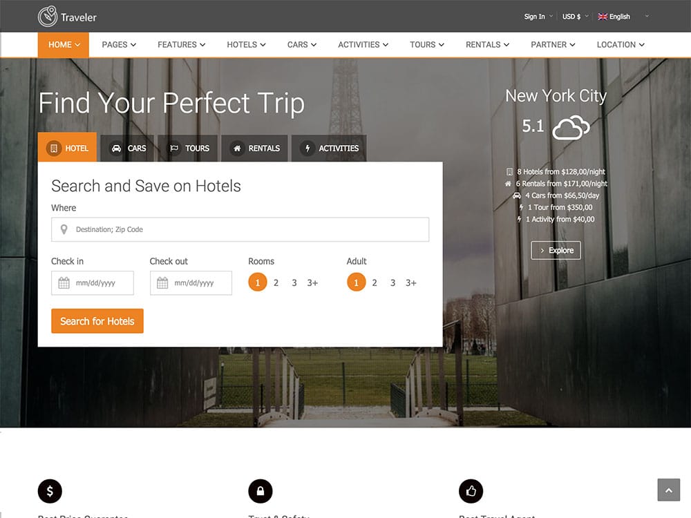 best premium wordpress themes for travel agencies