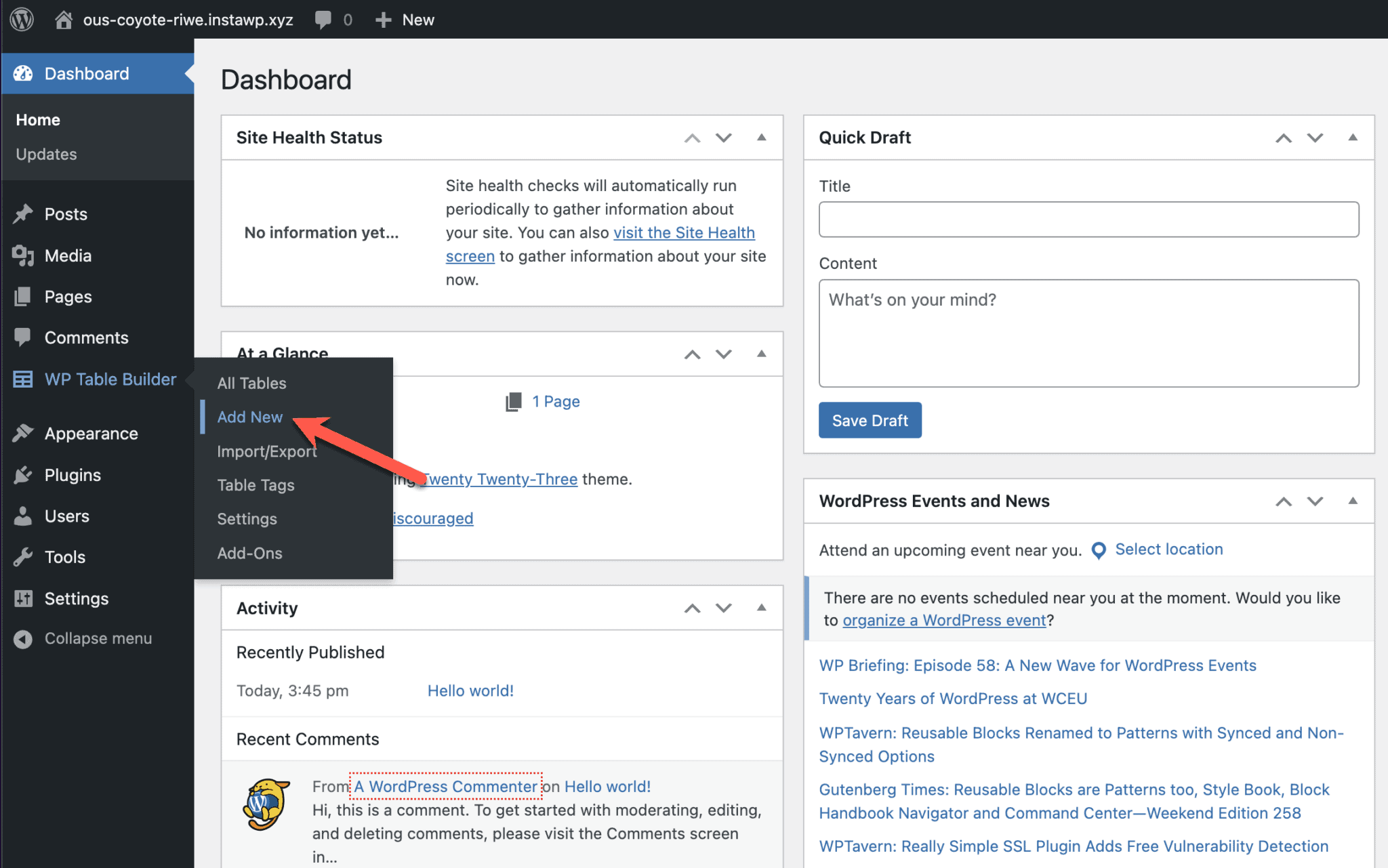 How To Create Your First Table With WP Table Builder