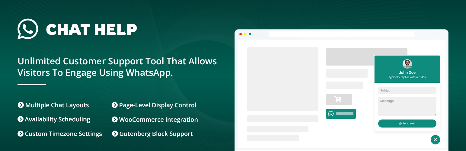ChatHelp WhatsApp chat plugin for WordPress
