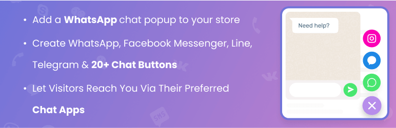 Chaty floating chat widget plugin for WordPress