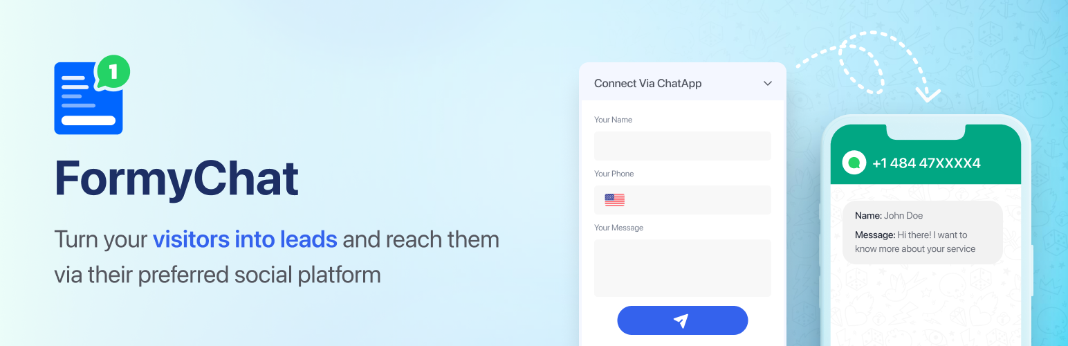 FormyChat WhatsApp contact form plugin for WordPress