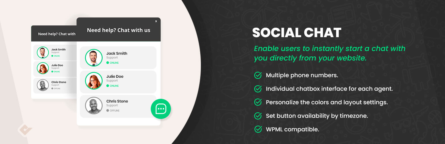 Social Chat WhatsApp plugin for WordPress