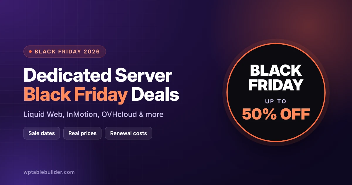 5 Best Black Friday Dedicated Server Deals 2026 (Up to 50% OFF)