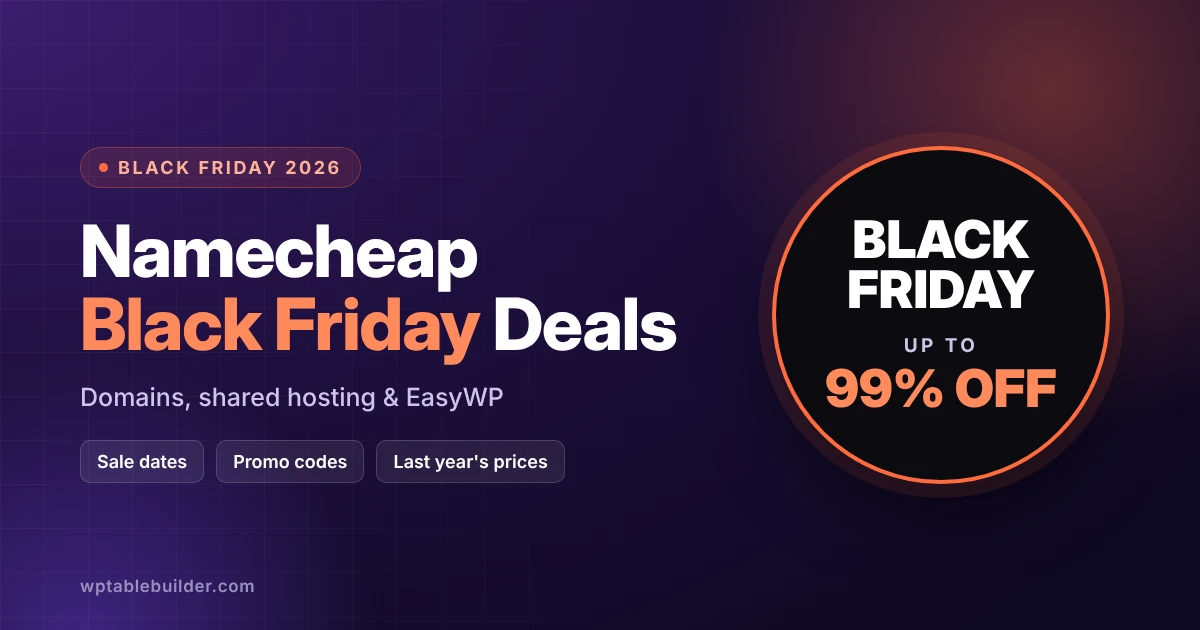 Namecheap Black Friday Deals 2026 (Up to 99% OFF)