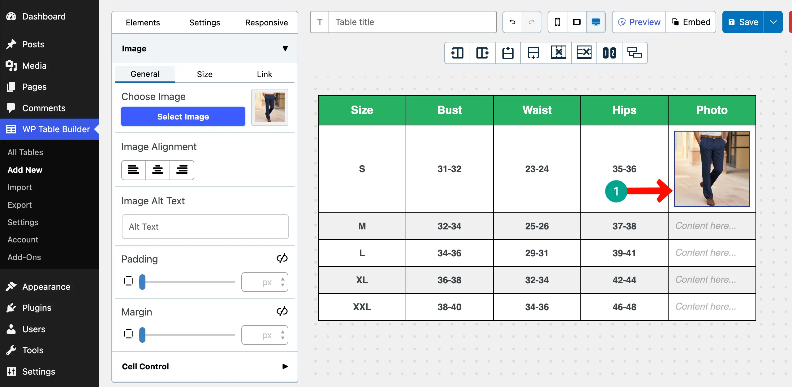 An image has been added to the table