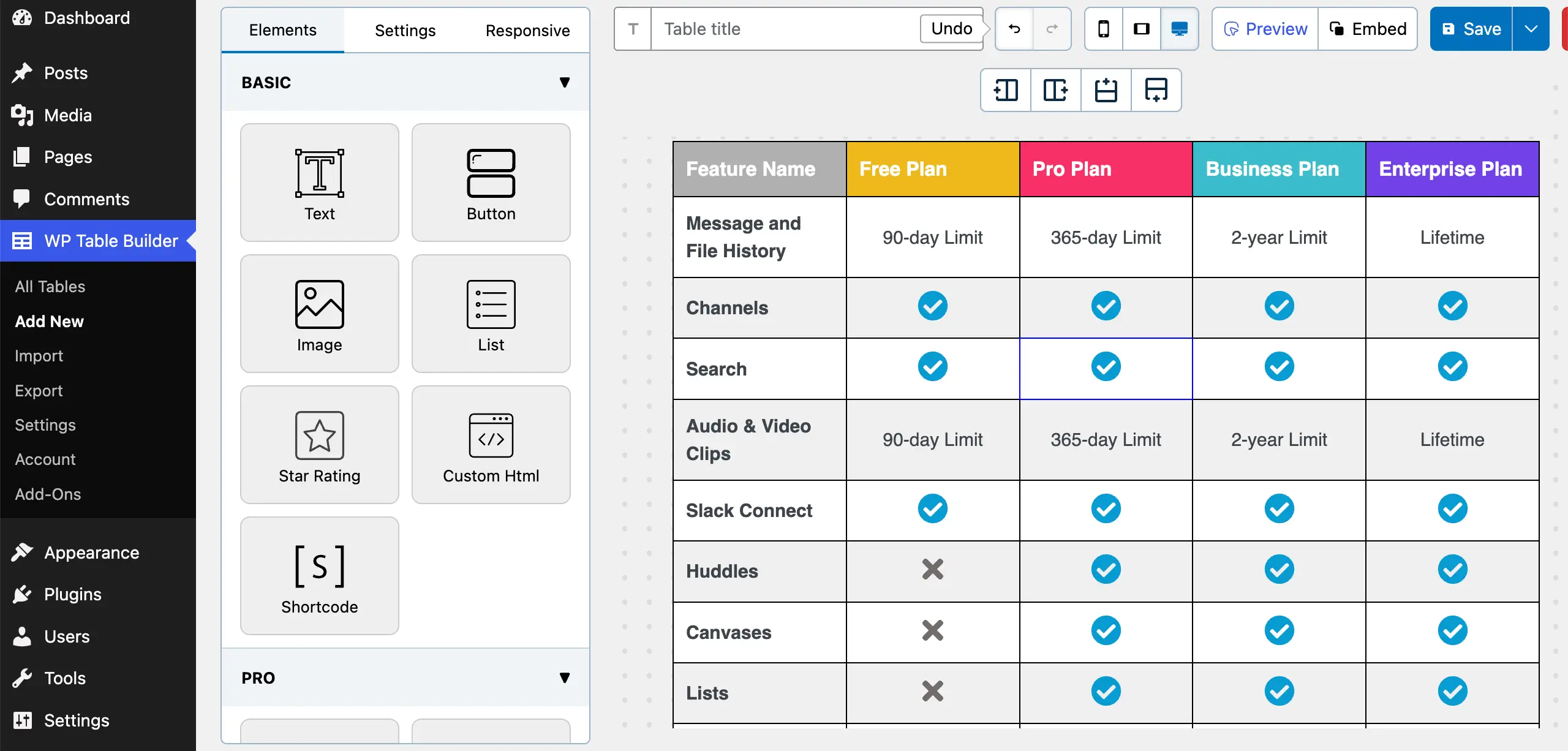 Keep the Table Visually Consistent