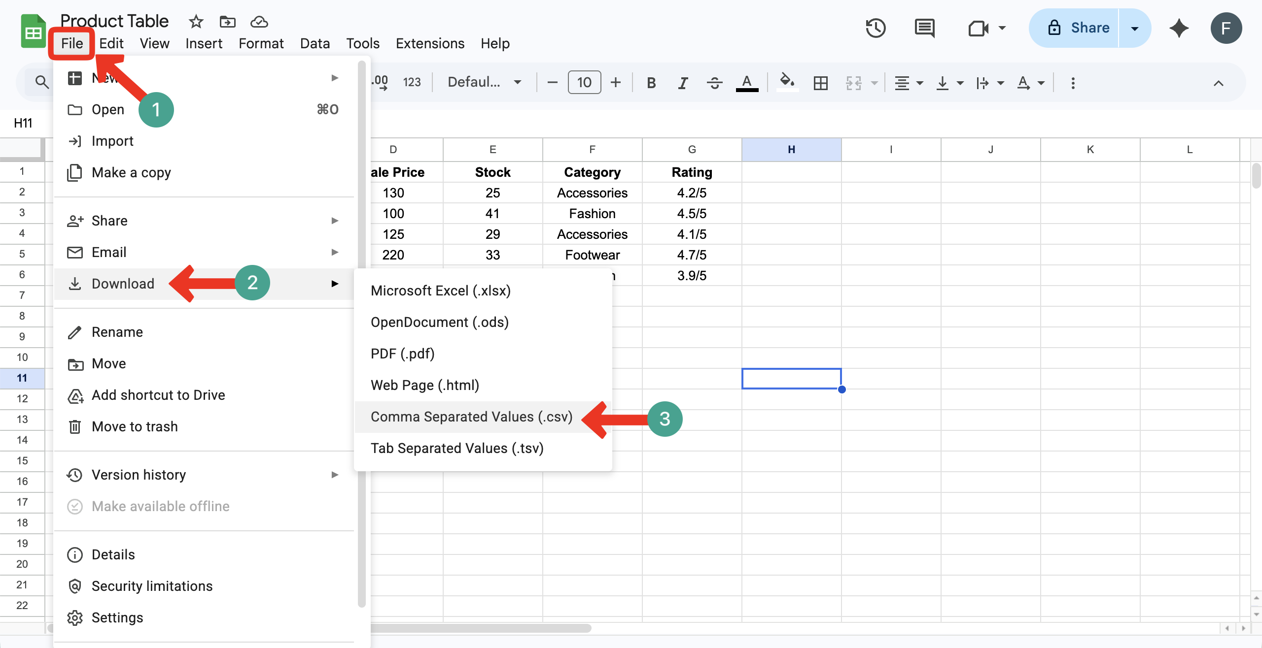 Prepare Your CSV File