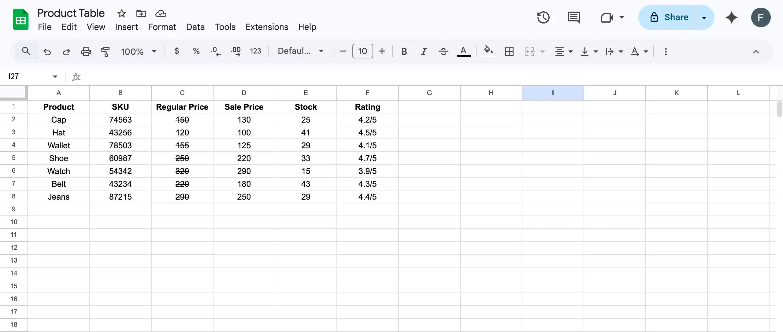 Prepare Your Google Sheet