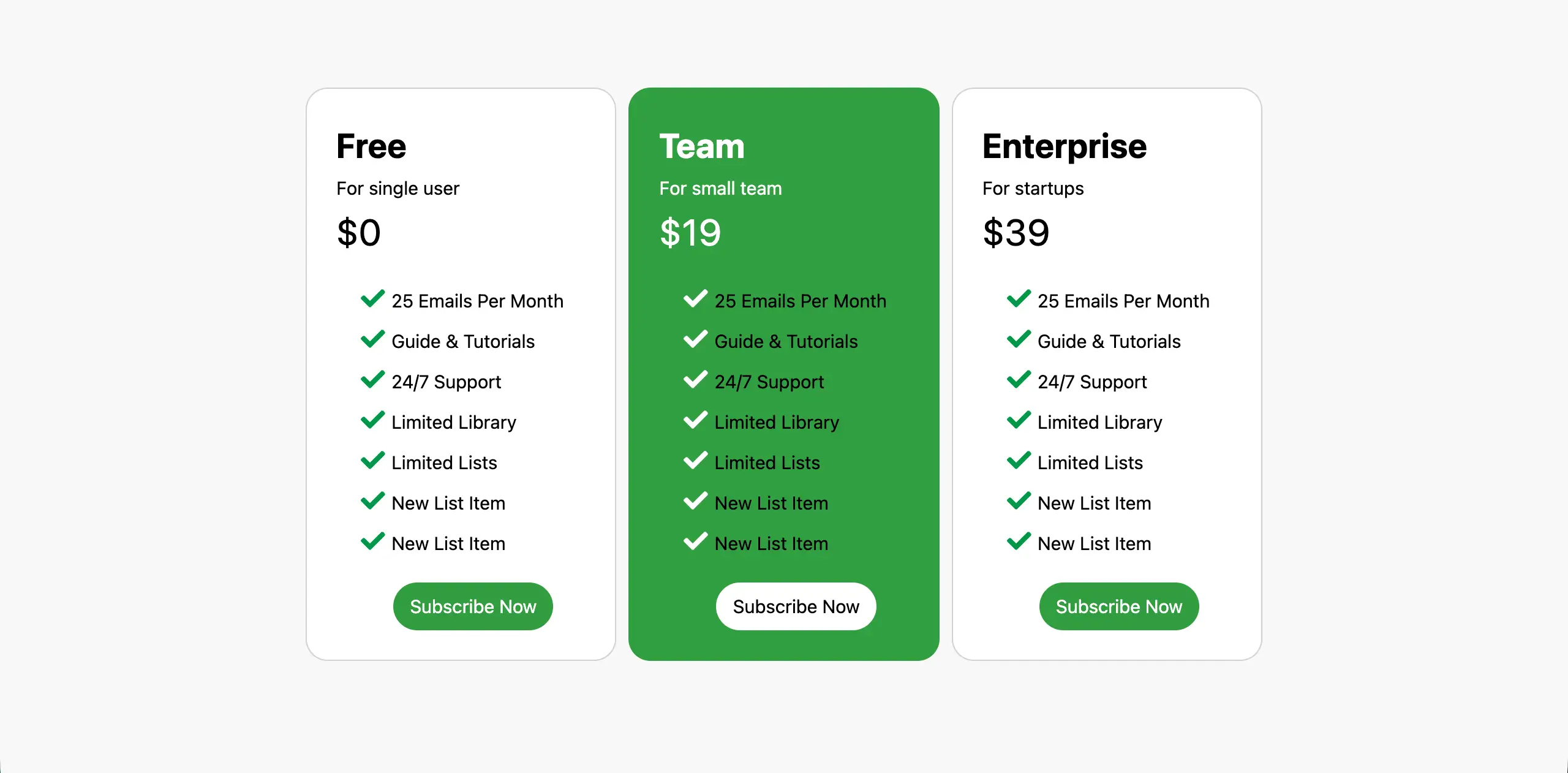 Preview the pricing page on the Editor editor