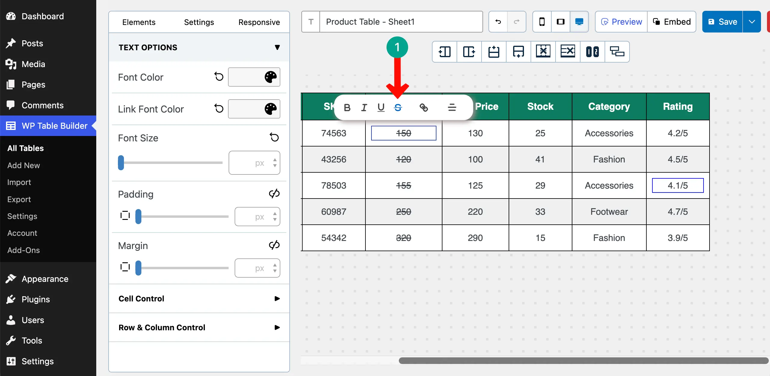 Strikethrough the Regular Price