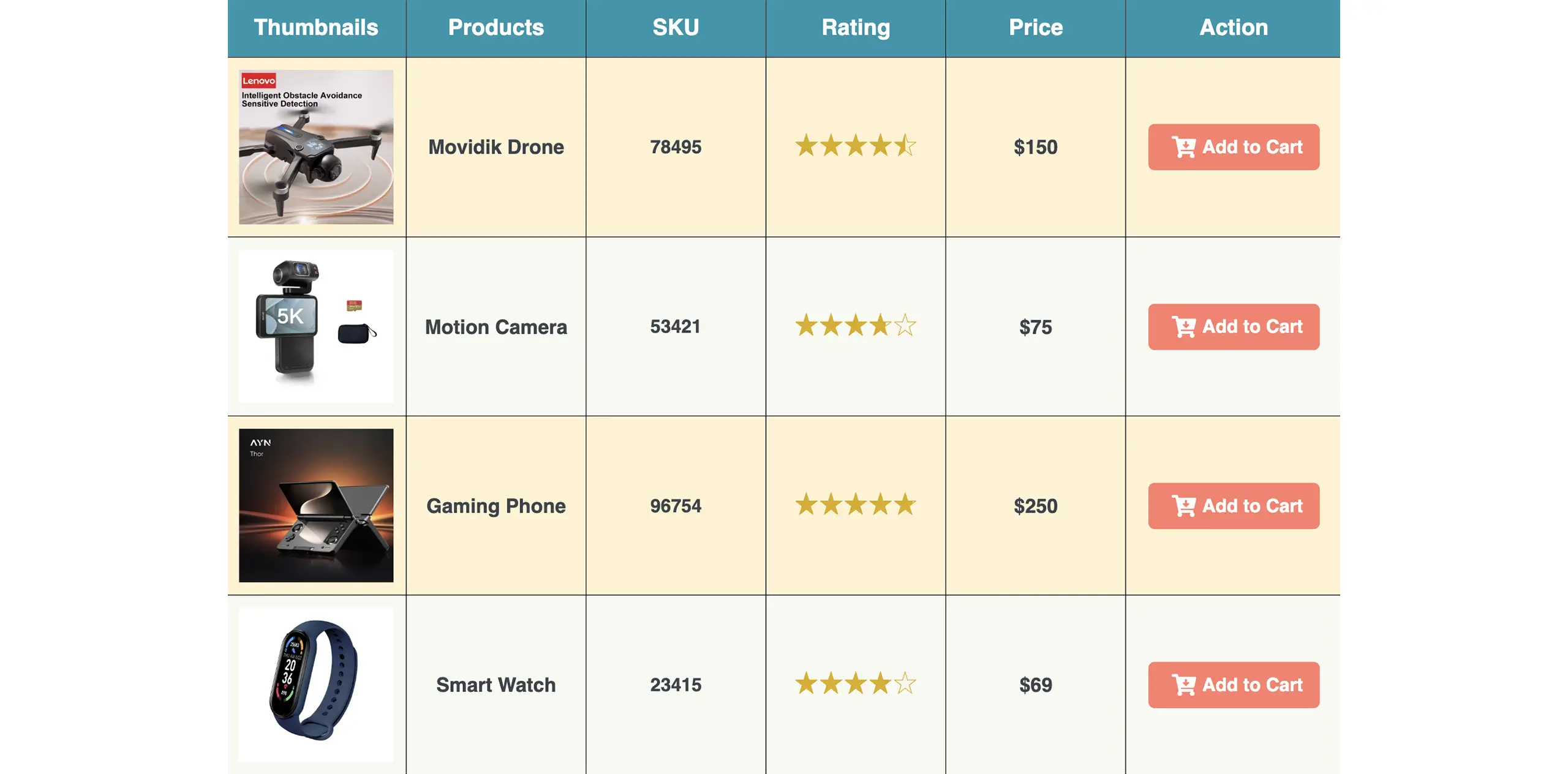 WooCommerce Product Table Preview