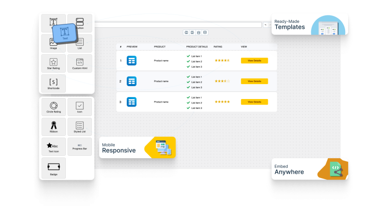 WP Table Builder - The Drag & Drop WordPress Table Plugin