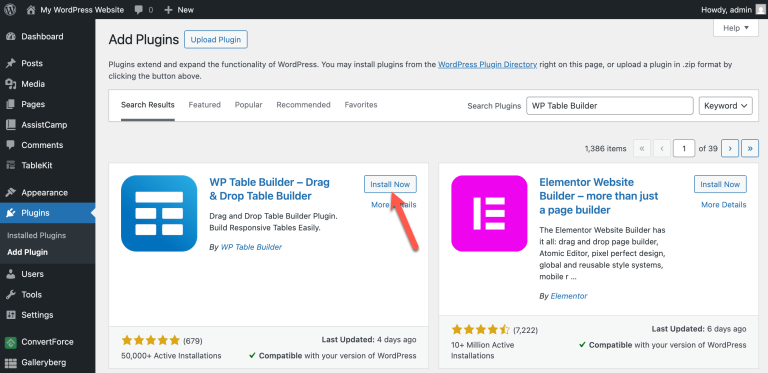 How to Install and Activate the WP Table Builder Plugin