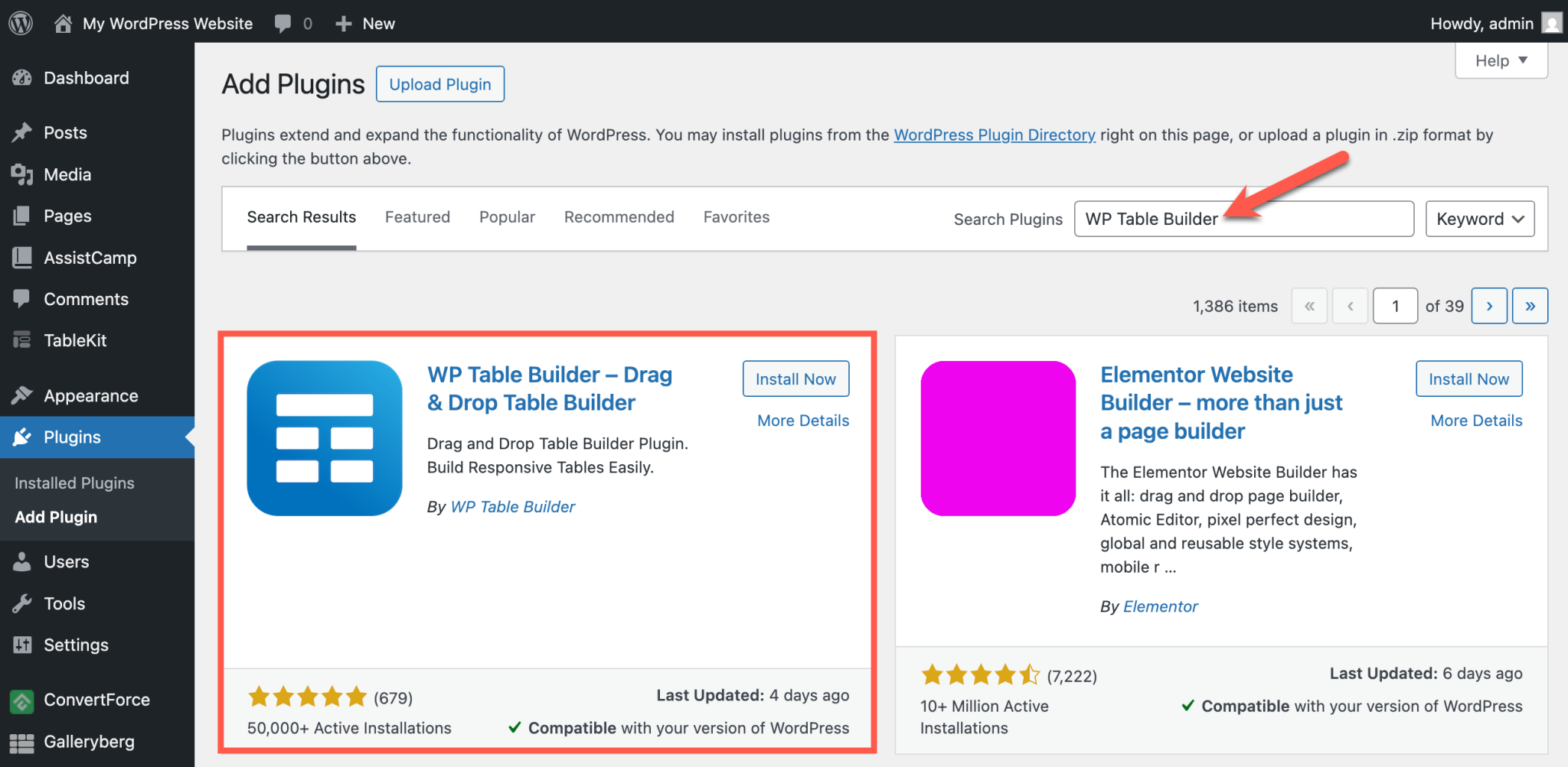 How to Install and Activate the WP Table Builder Plugin