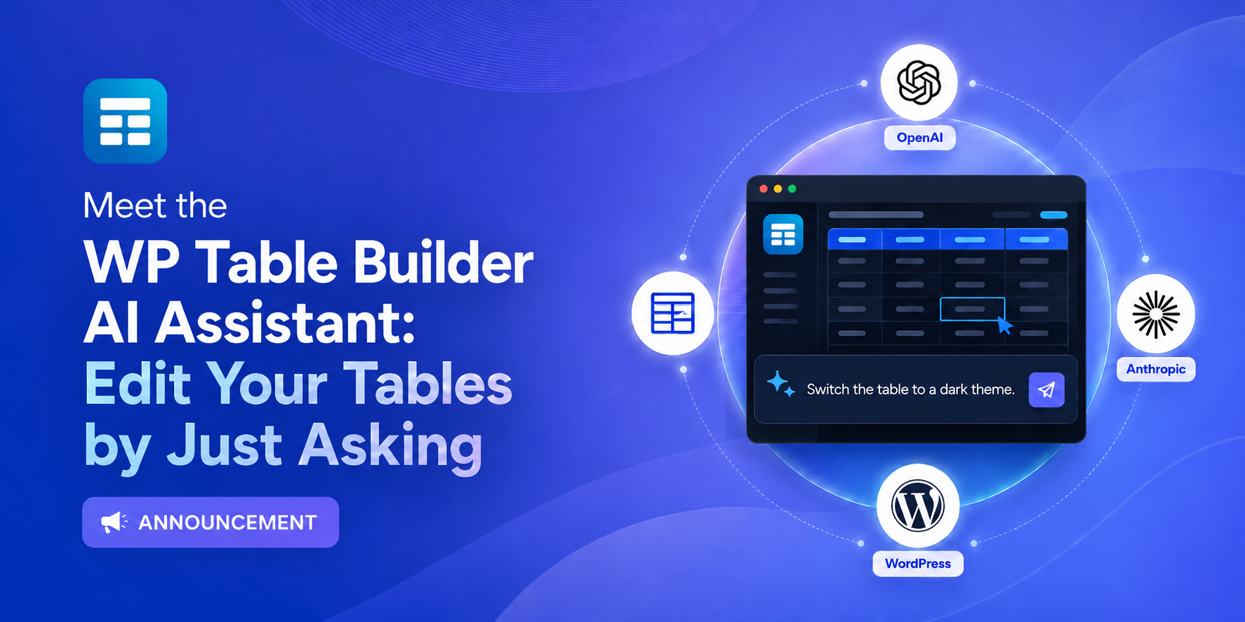Meet the WP Table Builder AI Assistant: Edit Your Tables by Just Asking
